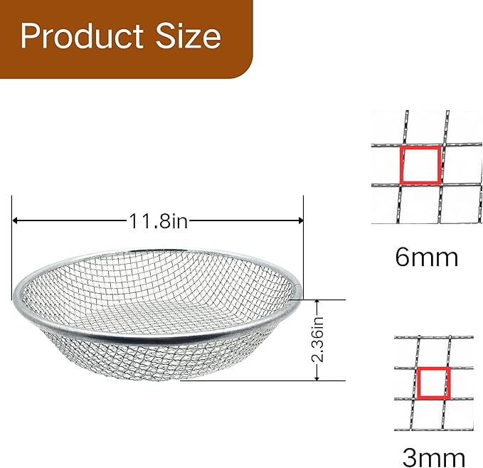 2PCS Soil Sifter for Gardening, Rock Sifter for 5gallon Bucket, Dirt Sifter Compost Sifter, Sifter for Gravel Sawdust Vermicompost