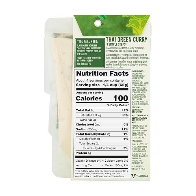 Spice Tailor 3 Simple Steps Restaurant Quality Meals in Minutes Kits Ready in 10 Minutes (6 Pack, Thai Green Curry)