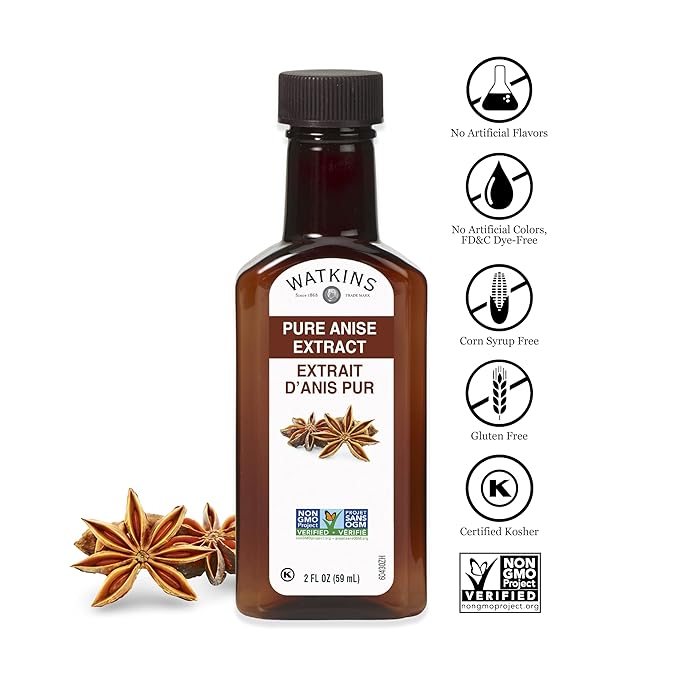 Watkins Pure Anise Extract, 2 oz. Bottles, Pack of 6 (Packaging May Vary)