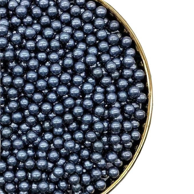Black Sprinkles Edible Pearls Sprinkles,Cake Sprinkles130g 4.6OZ,Cookie Sprinkles,Sugar Pearl, Edible Candy Pearls for Cake Cupcake Decorationg (7mm-Black)