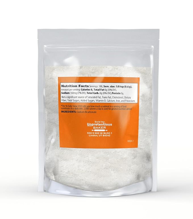 Unpretentious Baking Soda, 4 oz, Great for Baking & Cooking, Leavening Agent, Pure Sodium Bicarbonate