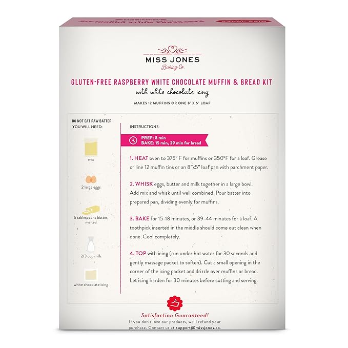 Gluten-Free Raspberry White Chocolate Muffin and Bread Kit