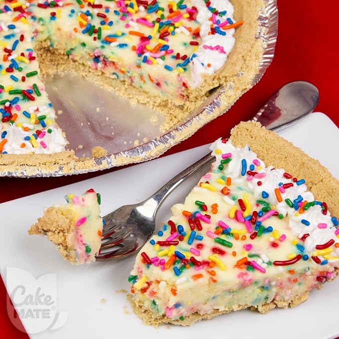 Cake Mate Christmas Rainbow Sprinkles with resealable lid - Delicious Dessert Sprinkles for Ice Cream, Cookies, Baked Goods, Donuts 10.5 oz Tub (Rainbow Jimmies)