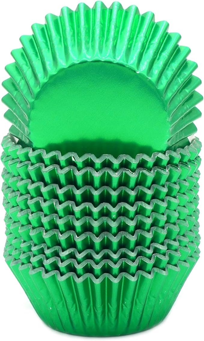 Standard Green Foil Cupcake Liners Muffin Baking Cups for Party and More, 200-Count