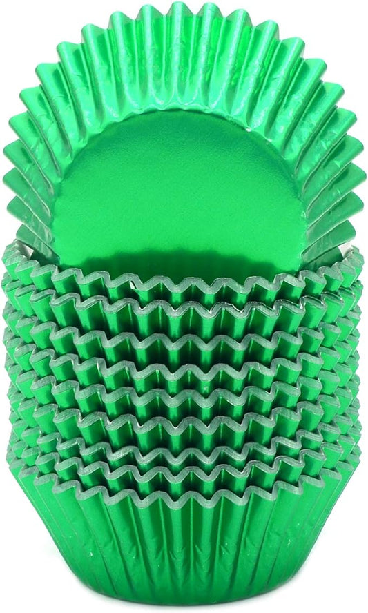 Standard Green Foil Cupcake Liners Muffin Baking Cups for Party and More, 200-Count