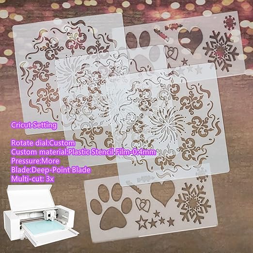 BANLTRE 10 Sheets 10 mil Mylar Sheet 12 x 12 inch Milky Translucent PET Blank Stencil Making Sheet for Machines, Laser Cutting, Cut Tool Template Material (10 mil)