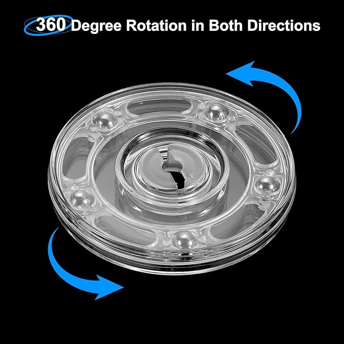 uxcell Acrylic Lazy Susan Turntable, 3 Inch Clear Turntable Organizer Ball Bearing 360 Degree Rotating Tray for Spice Rack Table Cake Kitchen Pantry Decorating Bathrooms