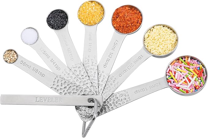 Smithcraft Measuring Cups and Spoons Set of 14, 18/8 Stainless Steel Measuring Cups Spoons Set, 6 Measure Cups and 7 Measure Spoons with Leveler