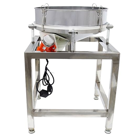 Powder Vibrating Sieve Automatic Powder Sifter Machine Electric Sieve Electric Stainless Steel Powder Shaker with 40 and 100 mesh Stainless Steel 110V 70W