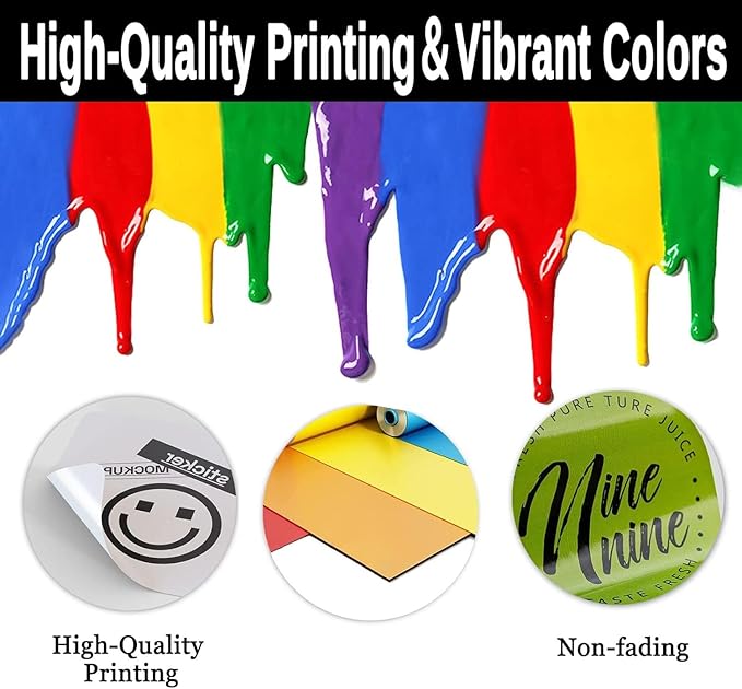 Custom Stickers for Weddings, Birthdays & Businesses - Personalized Labels with Your Logo - Waterproof, Fade and Heat Resistant - Pack of 100-1000 (Wreath V, 2 Inch)