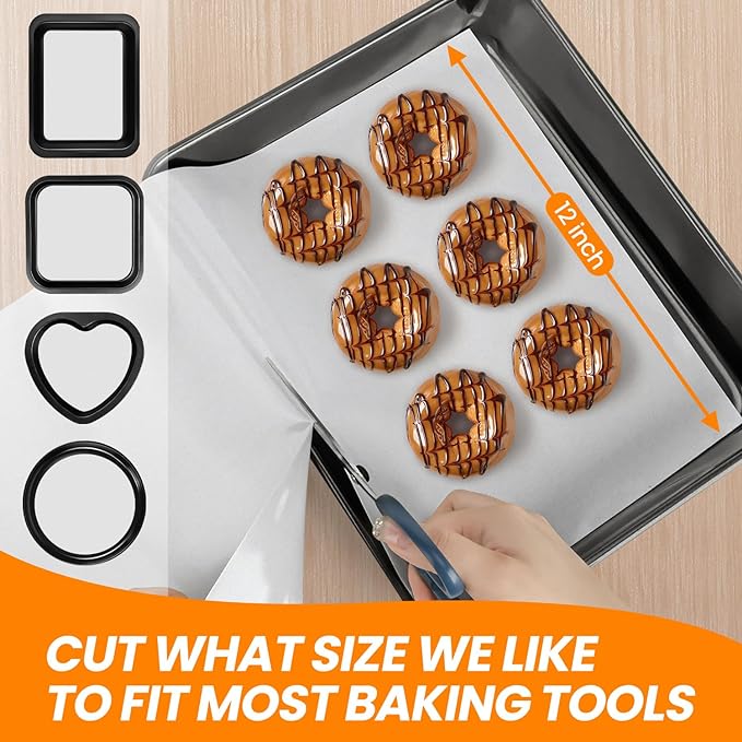 Silicone Baking Mat Roll-Customizable Silicone Mat for Baking- Heat Resistant Silicone Macaron Baking Mat for Cookie Bread Pizza, Reusable& Dishwasher Safe