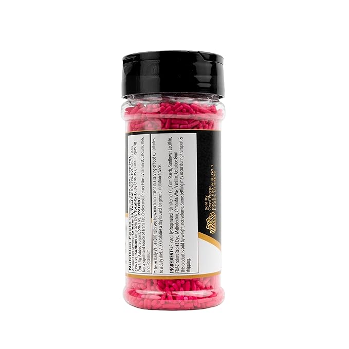 GranAroma Pink Sprinkles, Decorative, Cakes & Cupcakes (Pink, 5.5 Ounce)