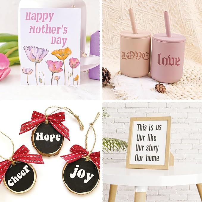 1/2 Letter Stencils for Painting on Scrapbook Journal Wood Small Number Template Paint Stencils on Art Craft Canvas Wall Fabric Rock (letter14)