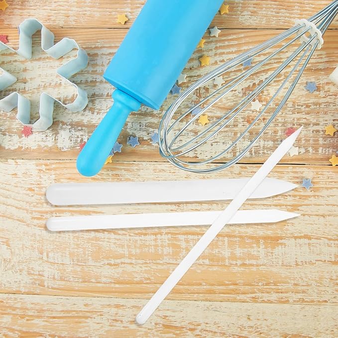 HEMOTON 3PCS Fondant Modeling Tools Fondant Cake Decorating Tools Plastic Fondant Carving Sculpting Pen Gum Paste for Cake Decorating Icing Smoother Rolling Pin
