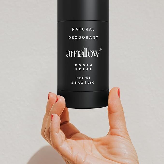 Amallow - Natural Deodorant – Aluminum Salt-Free, Tallow-Based, Baking Soda-Free, with Magnesium & Zinc – Long-Lasting Odor Protection – Handcrafted in the USA – 2.6 oz (Root & Petal)