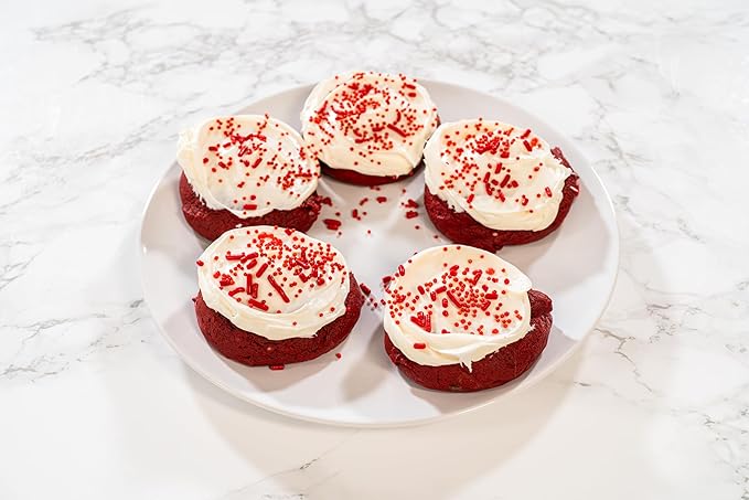 Bakerpan Red Jimmies Sprinkles - 6 Ounces Red Sprinkles for Cake Decorating - Edible Sprinkle for Cupcakes, Ice Cream, Cake Decorations (Made in USA)