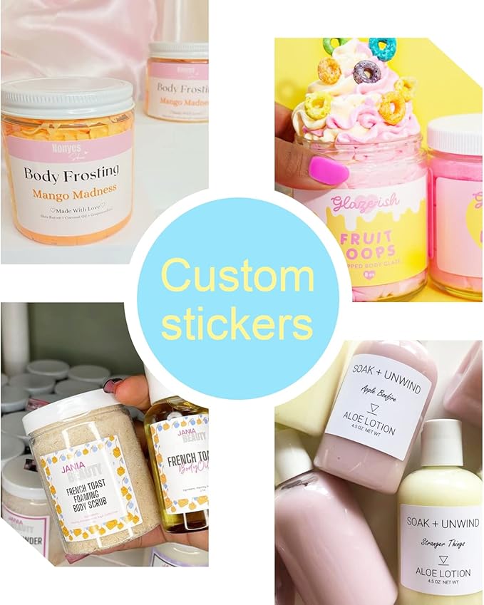100-500 Custom Stickers Personalized Labels, Customized Stickers with Any Image Logo and Text. Custom Stickers for Business LogoThank You Labels,etc. (Heart, 1 Inch)