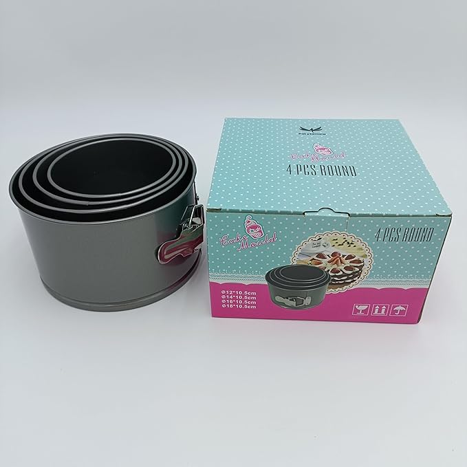 Falytemow Nonstick Springform Pan with Removable Bottom Small Tall Round Cheesecake Pan Set Size 4.7inch 5.5inch 6.3inch 7inch