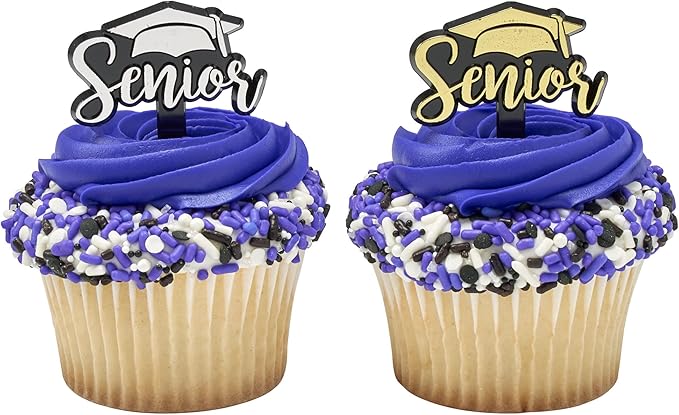 DecoPac Graduation Fusion Mix Candy Sprinkles, 26oz, Fancy Sprinkles in Handheld Container, Edible Black And White Sprinkles For Celebration Cakes, Cupcakes, Cookies and Donuts