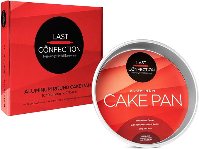 LAST CONFECTION 10" x 2" Aluminum Round Cake Pan - Professional Bakeware