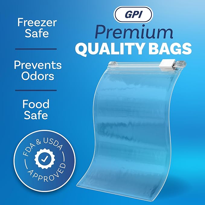 1000 Count - Slider Zip Food Storage Snack Bags, 4" x 6" (8 Ounces) 3 Mil Heavy Duty, Strong & Durable for Freezer Storage, for Candies, Snacks & More. GPI