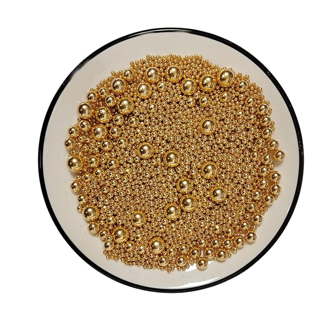 EPHVODI Sprinkles for Cake Decorating, Gold Pearl Sugar Sprinkles for Cupcake Toppers Wedding Party Halloween Christmas Supplies, 4 Sizes Sprinkles Mix
