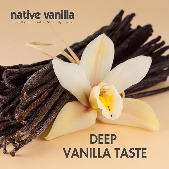 Vanilla Bean Paste - Native Vanilla - All Natural Pure Vanilla Bean Paste - Made with Organic Agave Syrup - For Cooking, Baking & Desserts - 100% Vegan & Kosher - Non-GMO & Gluten-Free - 32 oz