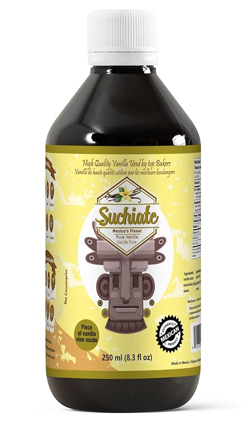 Suchiate Pure Vanilla | Mexican Vanilla for Baking and Desserts | Made with Real Vanilla Bean | Vainilla Mexicana Buena 8.3oz (250 ml)