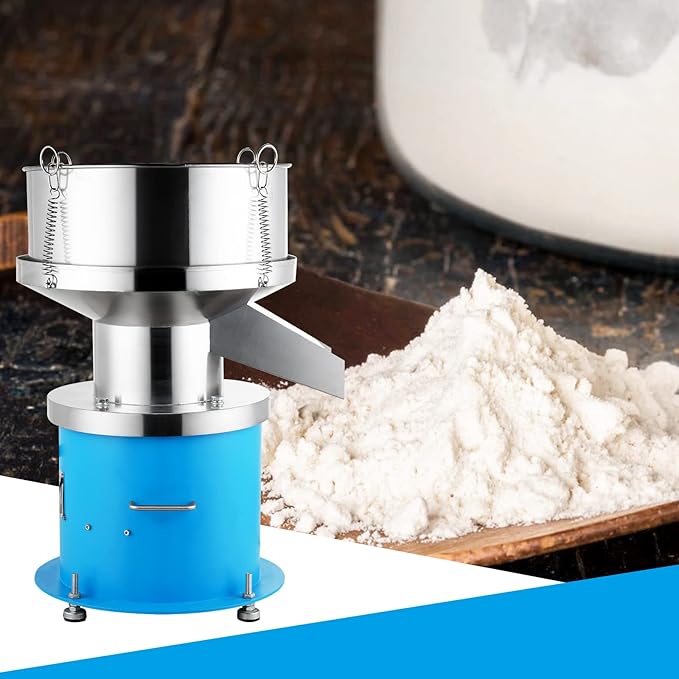 YUCHENGTECH Automatic P-o-w-d-e-r Sifter Automatic Sifter Shaker Machine 750W Electric Flour Sifter Automatic Sieve Shaker Vibrating Sieve Machine φ16.54in 2-500mesh Optional (110V)