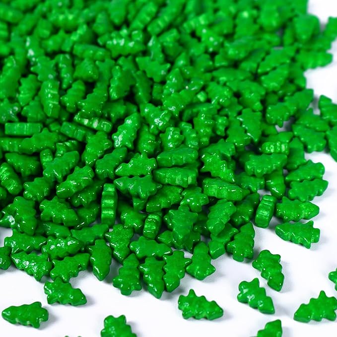 Christmas Sprinkles for Cookies, Green Tree Sprinkles Perfect for Christmas Dessert Party 3.52 Ounce