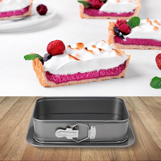 Springform Cake Pan, Non-stick Cheesecake Pan, Rectangle Cake Pan With Removable Bottom, Ice Cream Cake Bakeware, Trays Cheesecake Tin Rectangular