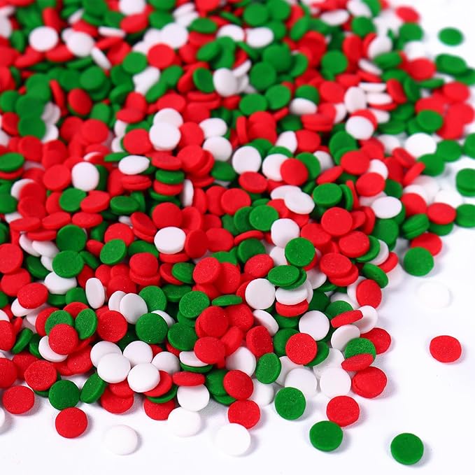 Christmas Sprinkles for Cookies, Red and Green Sprinkles Perfect for Christmas Dessert Party 3.52 Ounce
