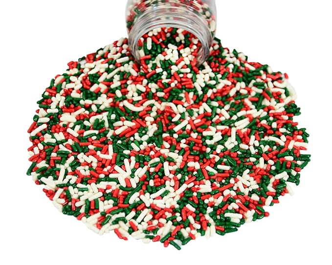 Mystic Sprinkles Christmas Holiday Sprinkle Mixes (Noel Mix Jimmies 3oz)