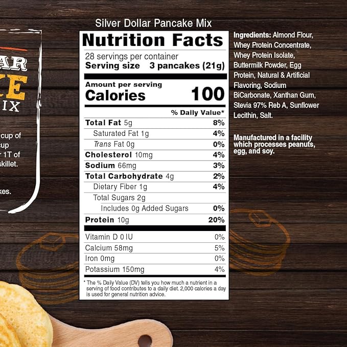 Inspire Protein Kitchen Silver Dollar Pancake Mix by Bariatric Eating (28 Servings)