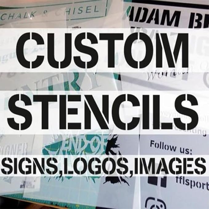 xrlsg Custom Stencils for Spray Painting, Make Your Own, Personalized with Logo/Text, Multi-Use Letter Wood Paper Fabric Ceramic Plastic-A5-Polyester Film-5.8 x 8.3 inches
