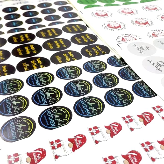 Custom 100-500 Stickers with Any Image Logo and Text. Personalized Labels for Business Logo, Thank You Notes, etc. (Circle, 3 Inch)