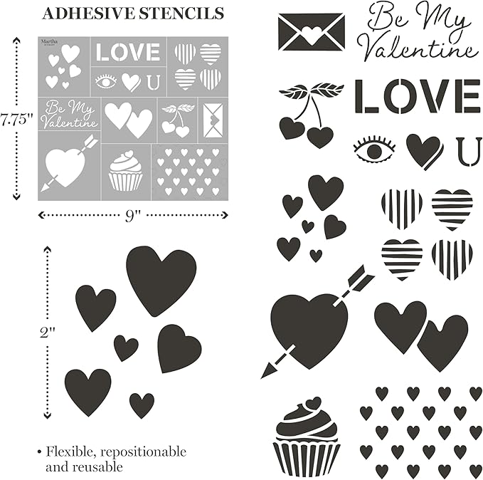 Martha Stewart 15 Pc Stencil Kit, Celebration