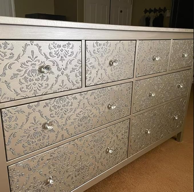 Damask Stencils 6inch Texture Stencils Reusable Layering Stencils Templates for Painting on Wood Furniture Canvas Paper Fabric