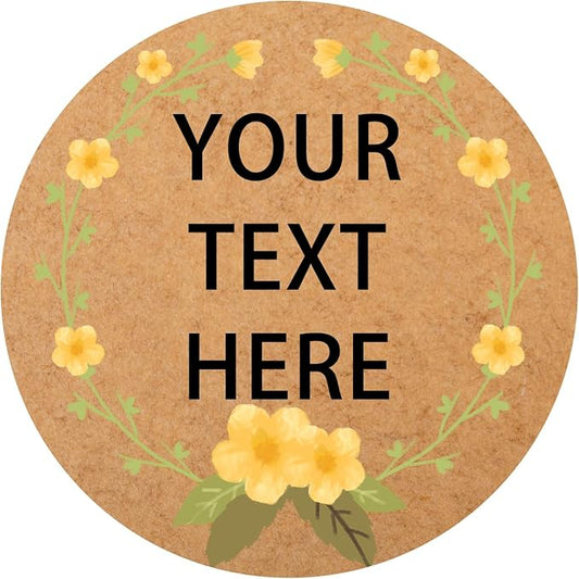 60-1000 pcs Custom Stickers Kraft Pape Labels, JOVELLO Personalize Business Logo Labels, Label Stickers for Baking Packaging,Envelope Seals, Small Business
