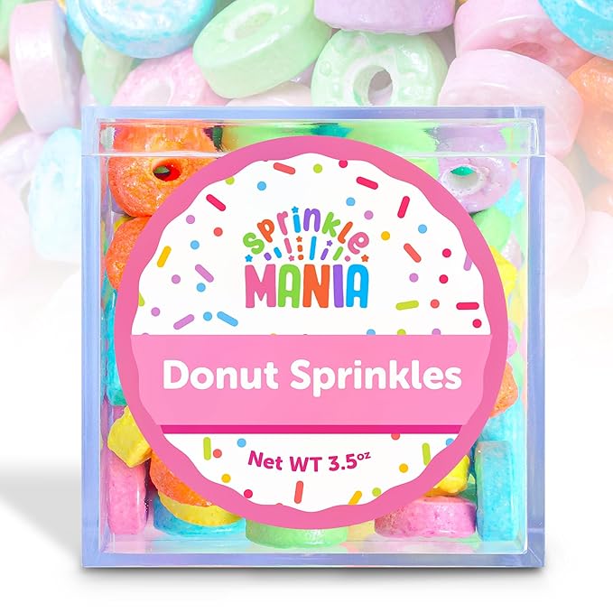 Pretty Donut Sprinkles for Cupcakes - Our Pastel Sprinkles for Cake Decorating Add a Pop of Color to Any Tasty Treat - Donut Sprinkle Party Supplies - Celebrate Events with our Cute Topping (Pastry)