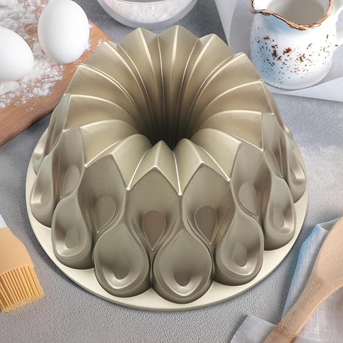Charlotte Cake Mold Aluminium Kitchen Accessories Decoration Round Christmas Wedding Family 3D Charlotte Cake Pan (Crown shape)