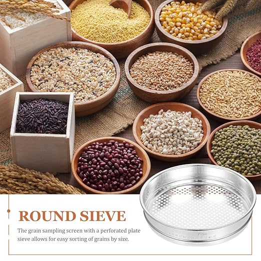LIFKOME Stainless Steel Flour Sifter - Fine Mesh Round Flour Strainer Screen for Baking Cake Bread Food Prep