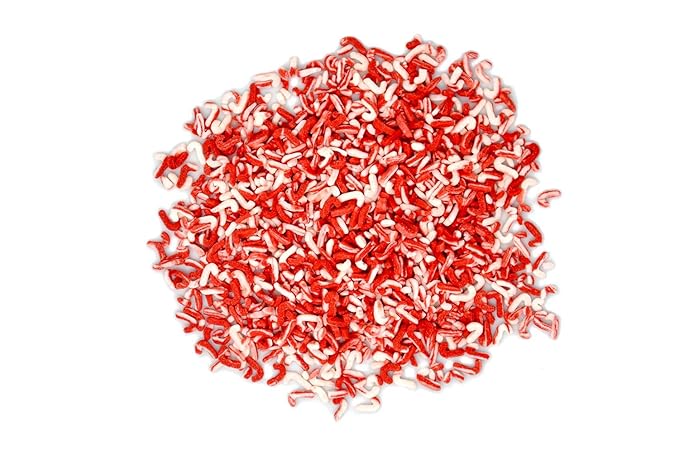 Mystic Sprinkles Christmas Holiday Sprinkle Mixes (Peppermint Flavored Candy Cane Sprinkles 3oz)