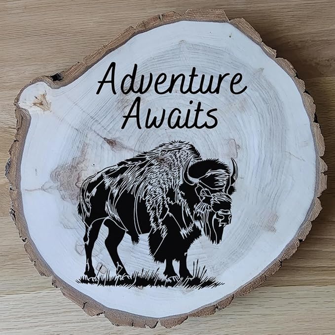 Animal Wood Burning Stencils for Painting 12” Bison Stencil Wildlife Stencils for Crafts T-Shirt Fabric Wood DIY Decor