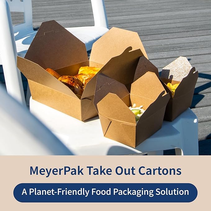 FC Meyer Bakery Boxes - Reversible 8” Classic Cake Box, Secure Your Bakery Box With Special Side Panel Clips & A Front Tuck Lock, No Taping Or Twine Needed, Made In USA, Size 8 x 8 x 5 (Pack of 50)