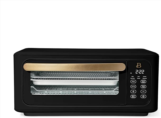 Beautiful Infrared Air Fryer Toaster Oven Kit – Special Edition Multi‑Function Countertop Oven with 10 Presets, Fast Heating & Accessories by Drew Barrymore (Black)