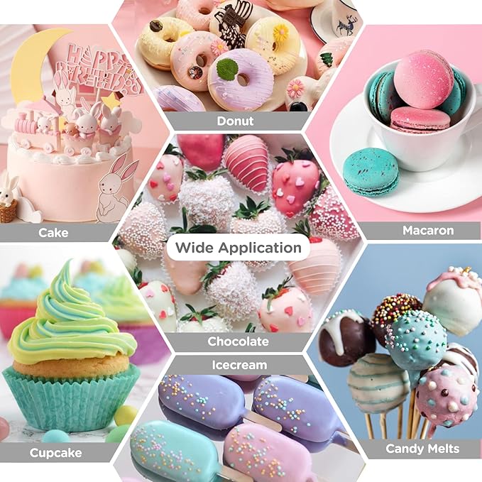 Oil Based Food Coloring for Chocolate - 30 Milliliters Upgraded Oil Red Food Color for Baking Cake Decorating, Edible Food Dye for Candy Melts Cookies Easter Egg Icing Fondant Meringues - White
