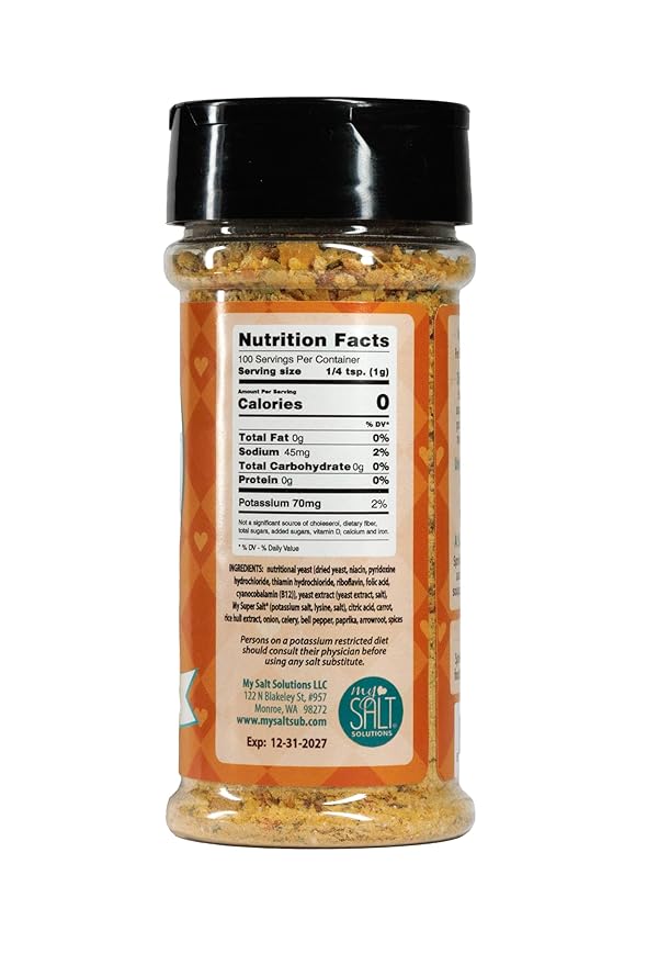 My SUPER Savory SALT – Low Sodium & Low Potassium Seasoning – Nutritional Yeast & Herbs – Clean Craveable Taste for Popcorn, Veggies & More