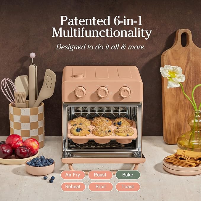 Our Place Wonder Oven Baker’s Kit – 3-Piece Toxin-Free Ceramic Nonstick Bakeware Set (8” Round, 8” Square, 6-Cup Muffin Pan) - Oven-Safe up to 450°F - Spice