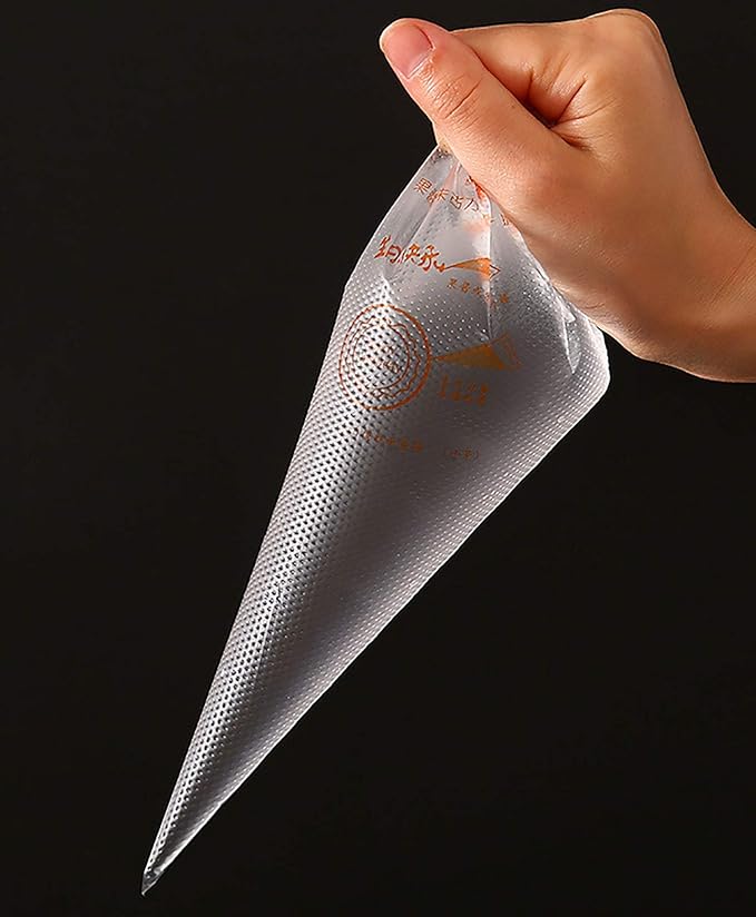 Piping Pastry Bag Pack of 100 Plastic Disposable Cream Pastry Bag Cake Icing Sugarcraft Cupcake Piping Decorating Tool For Baking Supplies (Medium 12''X11.8''X7.8'')